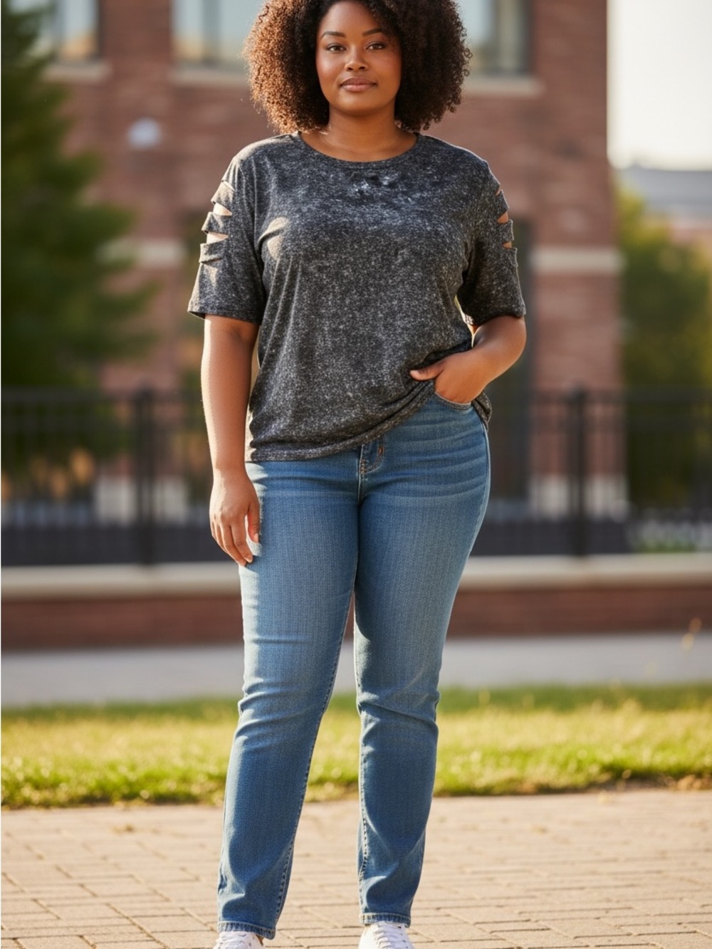 BloomChic Classic Tee with shoulder slits